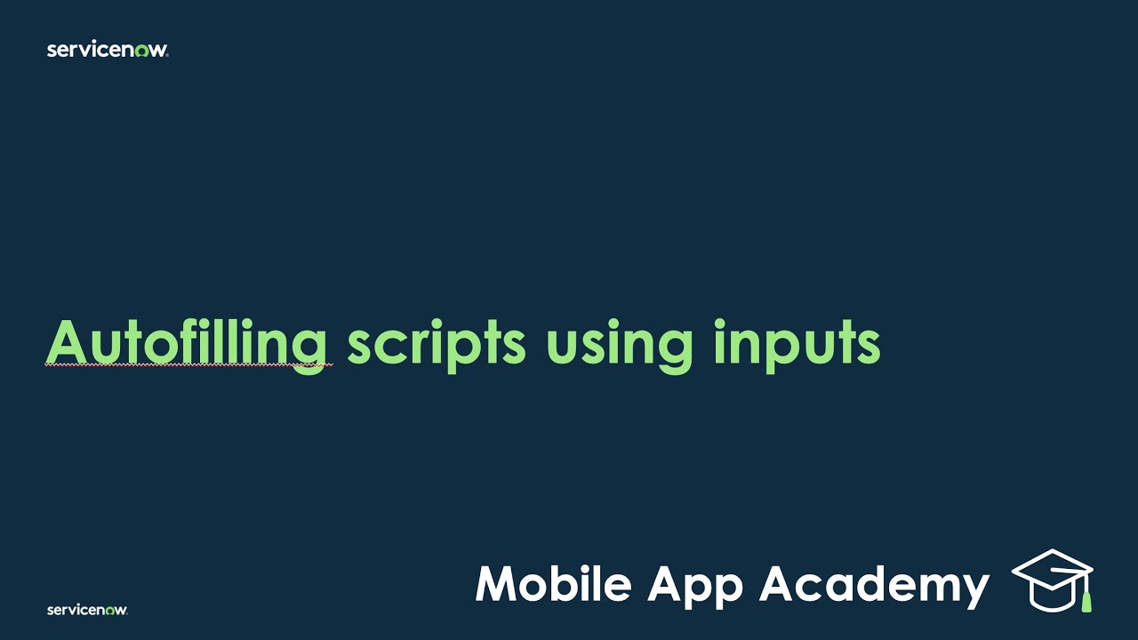 Mobile App Academy: Autofilling inputs form screens using script