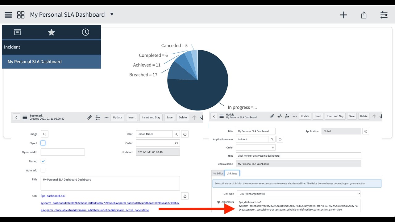 Create a Module For a Dashboard - ServiceNow Shortcuts