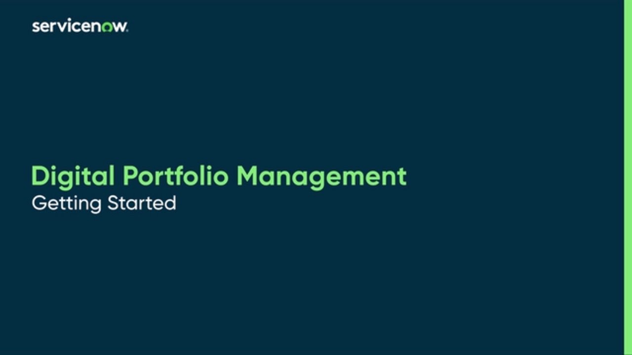 Digital Portfolio Management | Getting Started