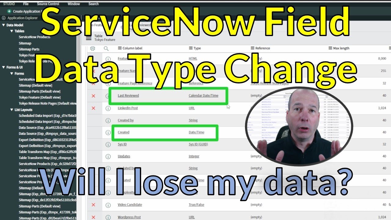 ServiceNow Field Data Type Change - Will I lose my data?