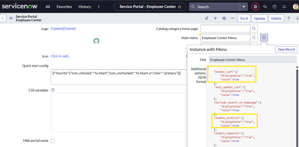 🚀 How to Enable Shopping Cart & Wish List in ServiceNow Employee Center
