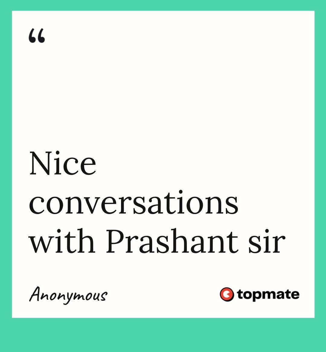 Another Topmate Feedback