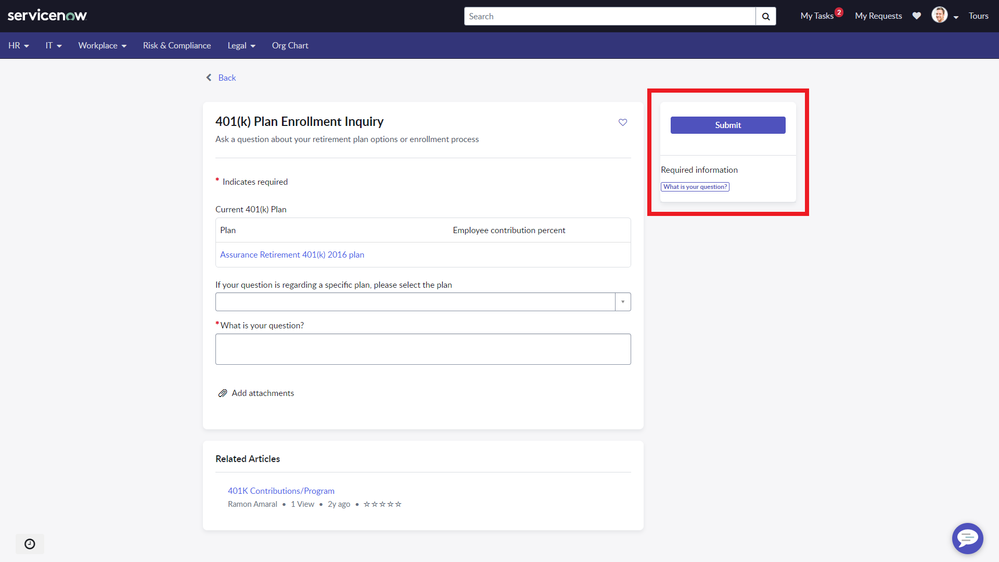 Workaround Employee Center 27.0.4 styling bug Order section on Service Catalog Item page
