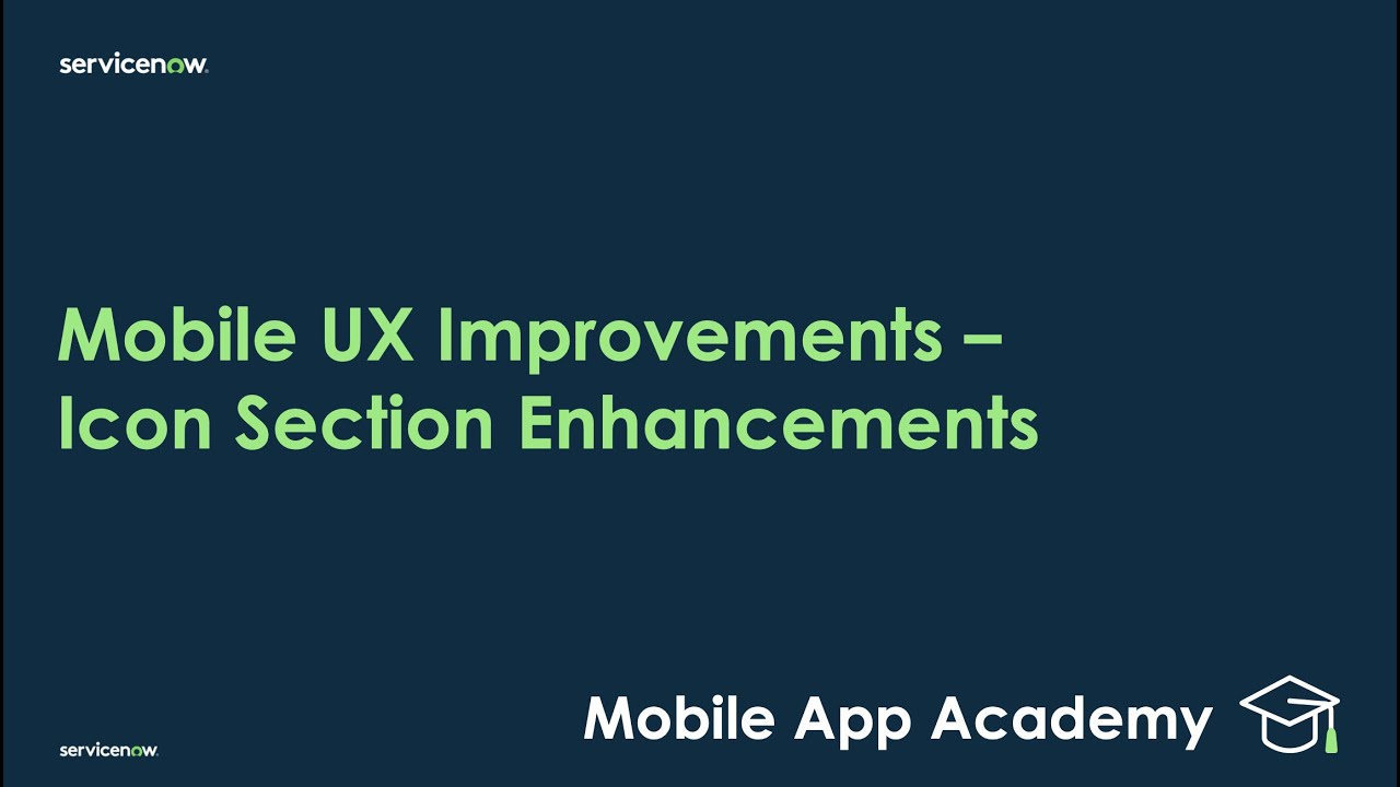 Mobile App Academy - Mobile UX Improvement with Icon Sections