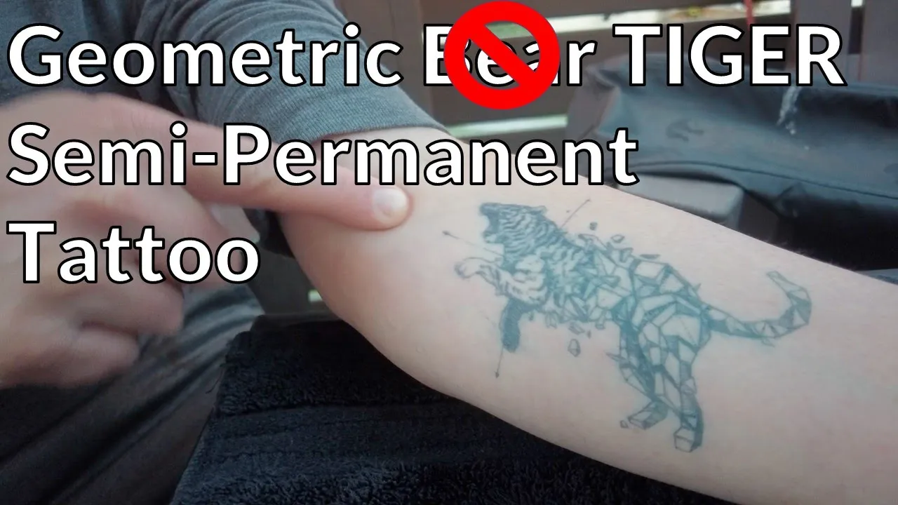Geometric TIGER Semi-Permanent Tattoo