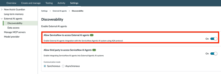External Agents in ServiceNow via Google A2A - ServiceNow as Primary Agent