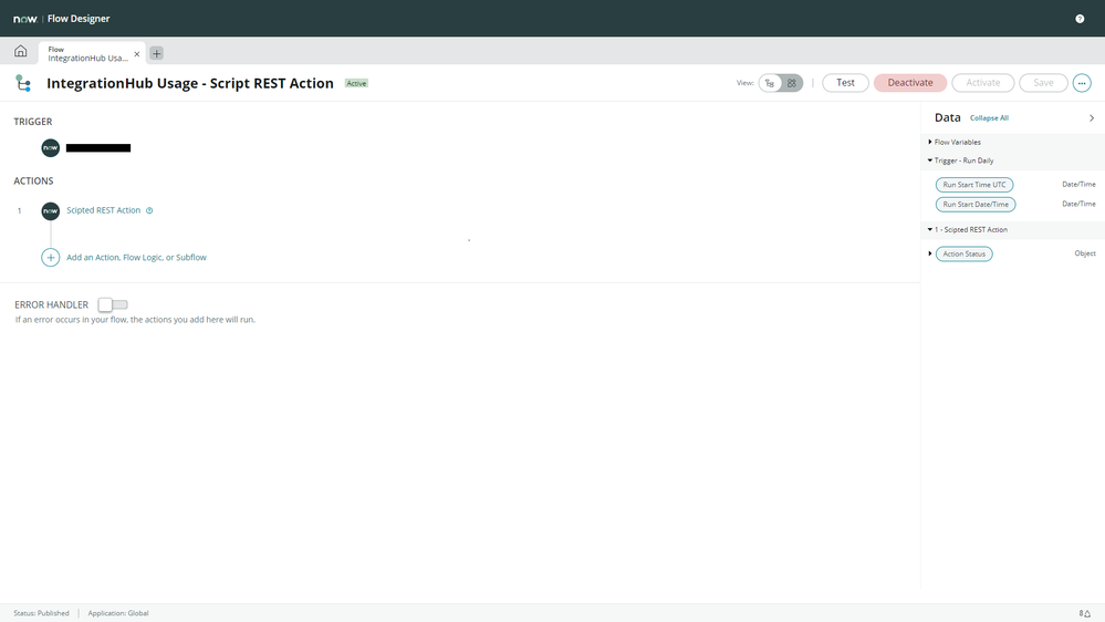 IntegrationHub Usage also counts integrations triggered by Flow Designer!