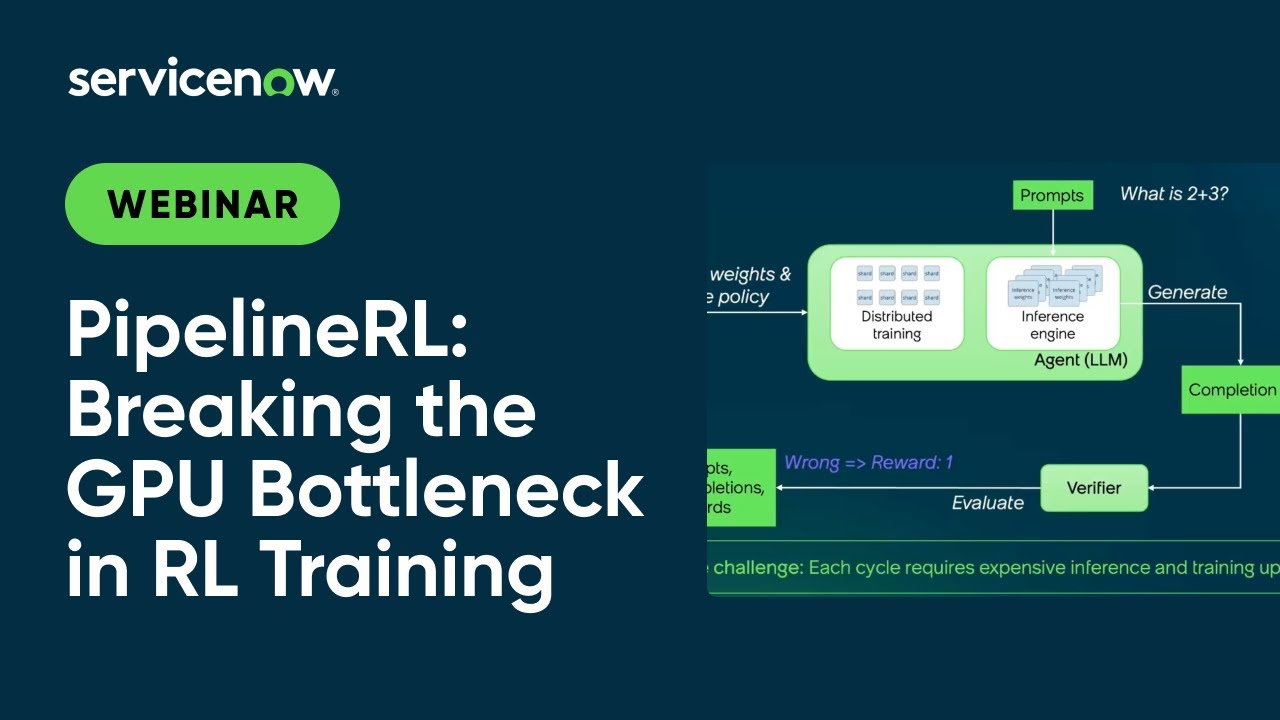 PipelineRL: Breaking the GPU Bottleneck in RL Training