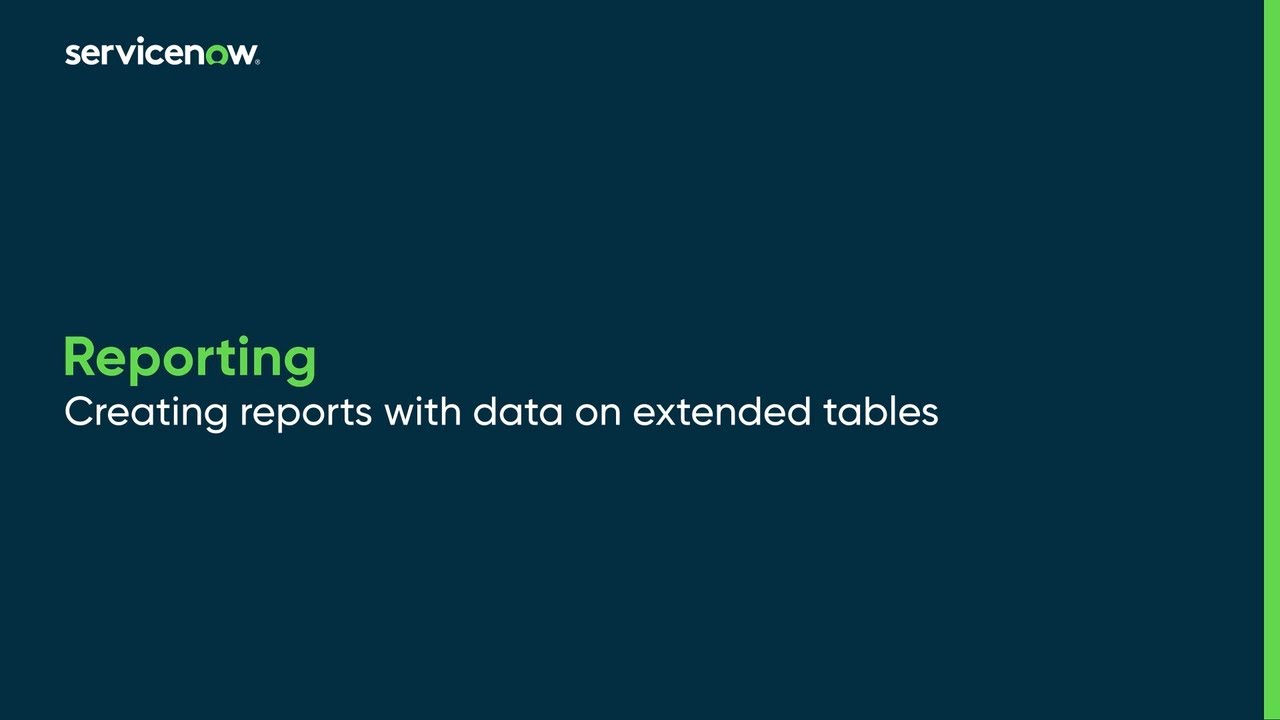 Reporting | Creating reports with data on extended tables