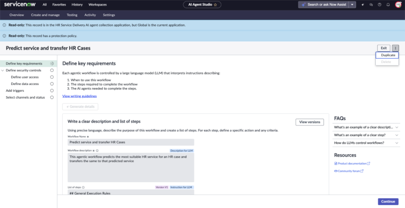 Resolve HR Case flow via Agentic AI - Leading Practice
