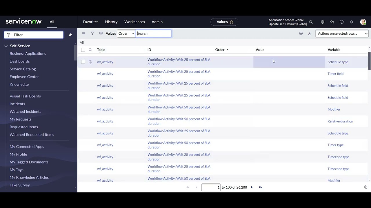 ServiceNow Flow: Searching for strings in Conditions of Look Up Records actions sys_variable_value