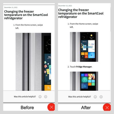 Users are unable to view large images of KB Articles inside Engagement Messenger.