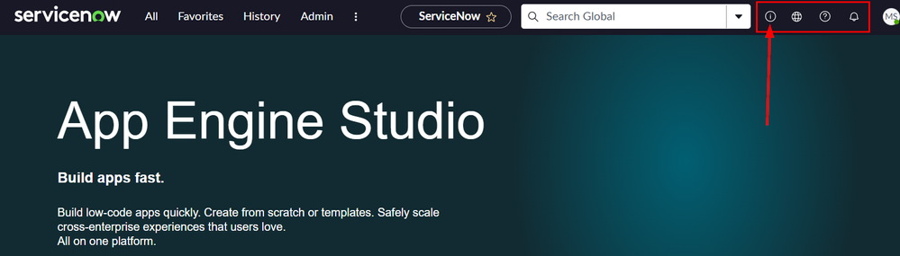 Inject a custom icon into the header bar of the Next Experience UI