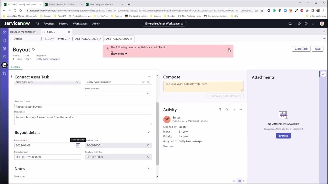How To – Enterprise Asset Management (EAM) Lease End Workflow