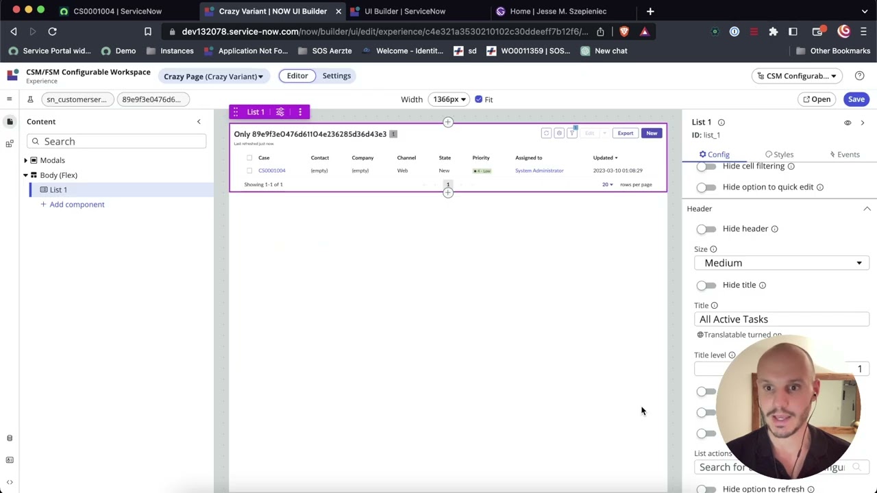 Opening a modal from Configurable Workspaces (Next Experience / UI Builder / Declarative Actions)