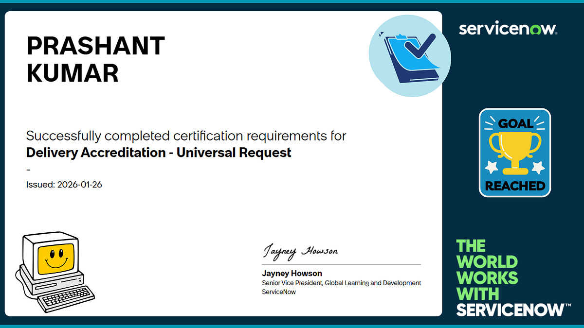 Delivery Accreditation — Universal Request