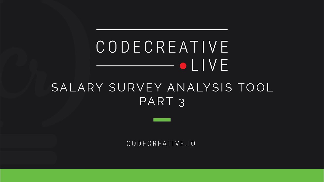 Salary Survey Analysis Tool: Part 3