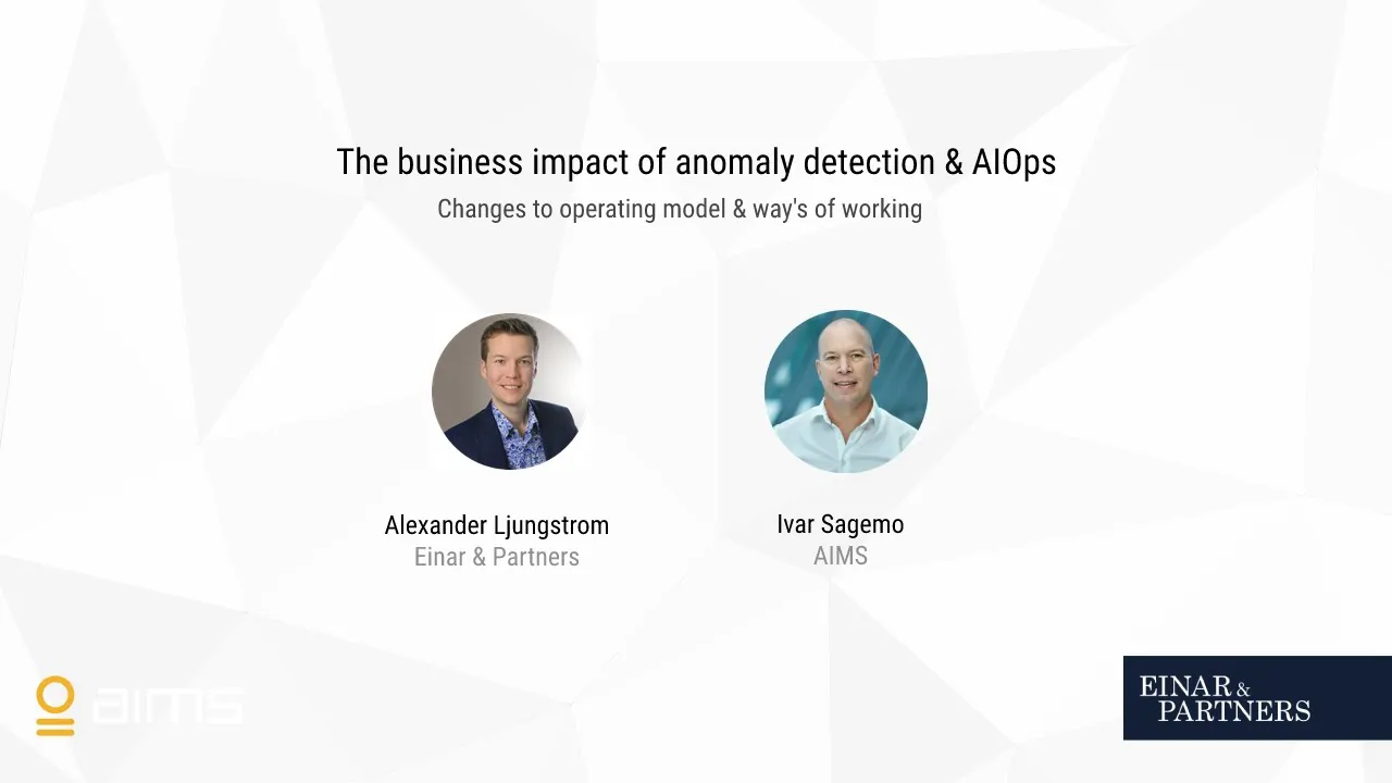 AIOps & Anomaly Detection - Operating Model & Business (Masterclass)