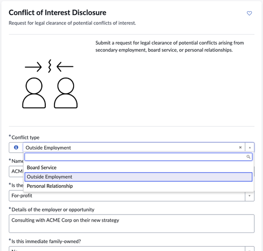 Legal Conflict of Interest: Automate conflict disclosures and reduce compliance risk