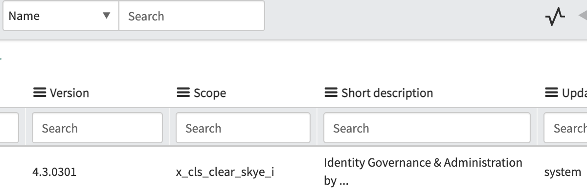 ServiceNow Another way to locate application verison - sys_scope table