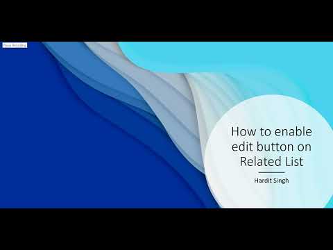 How to enable Edit button on a Related List?