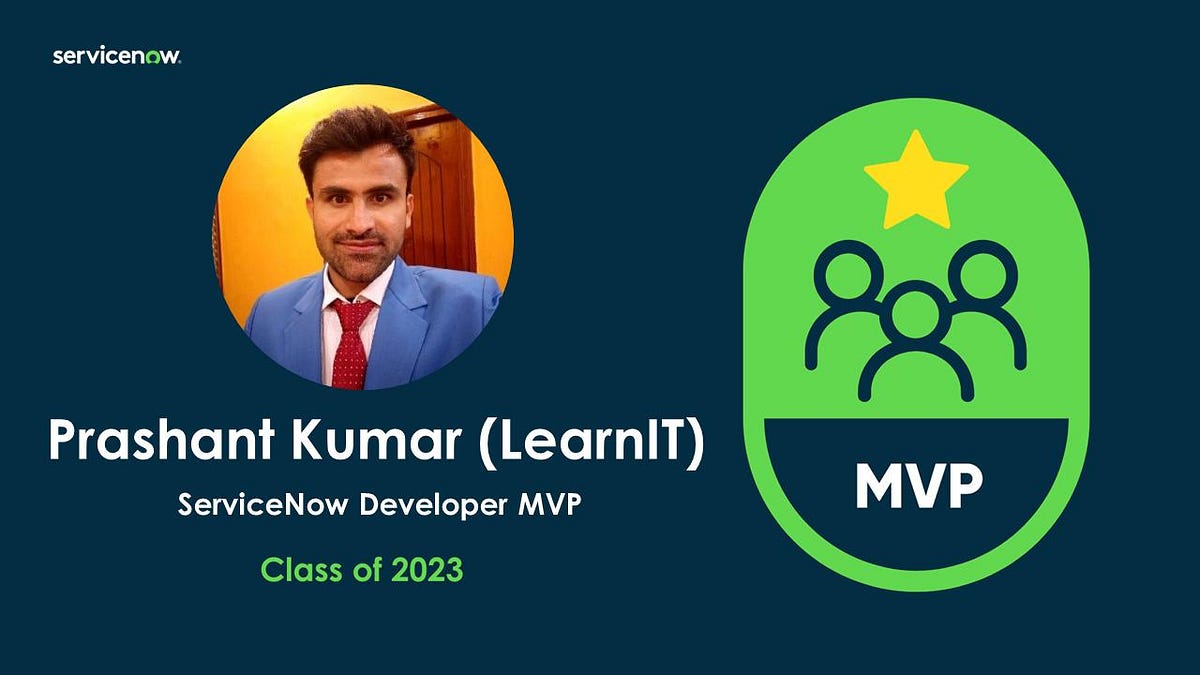 SERVICENOW DEVELOPER MVP Announcement 2023