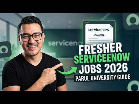 ServiceNow Jobs for Freshers 2026: Parul University Placement Guide