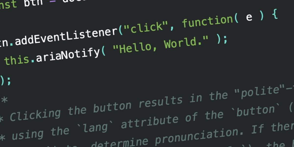 The Siren Song of  ariaNotify()