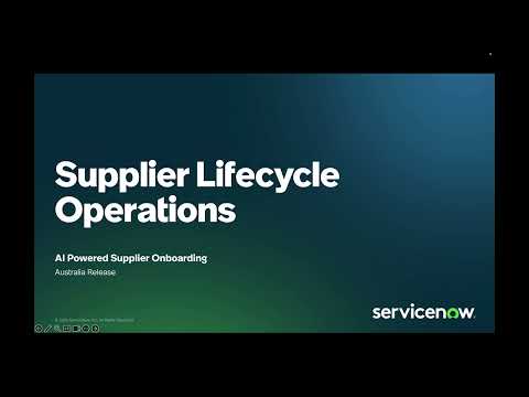 Getting Started with Supplier Ops