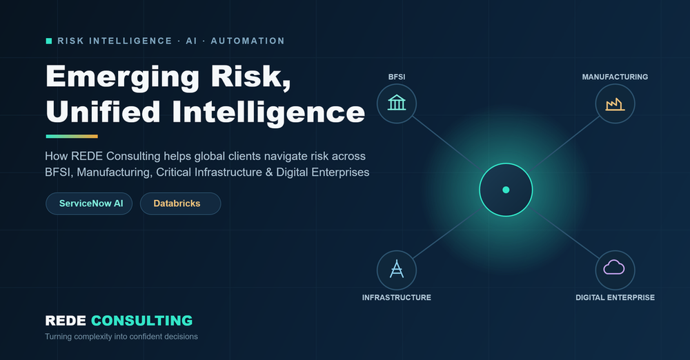 Emerging Risks Across BFSI, Manufacturing, Critical Infrastructure, and Digital Enterprises: How REDE Consulting Helps Global Clients Stay Ahead
