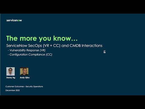 The more you know - SecOps and CMDB Interactions (Video)