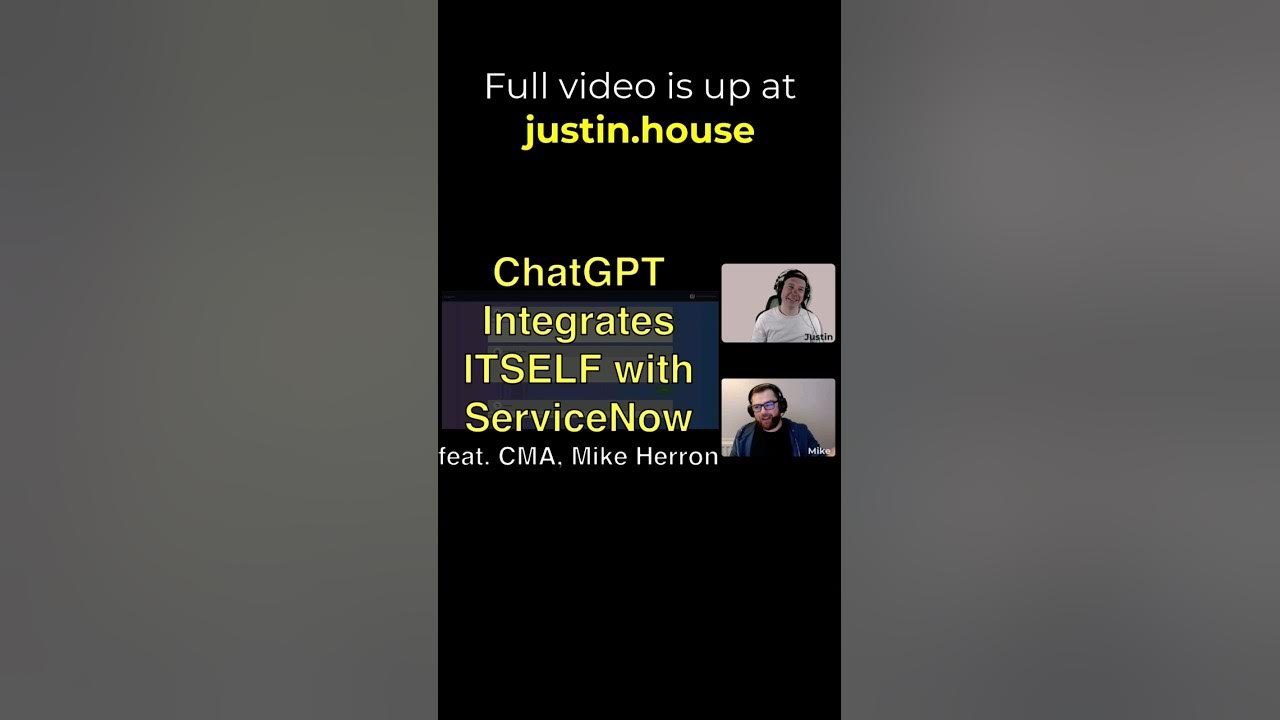 ChatGPT Integrates ITSELF with ServiceNow