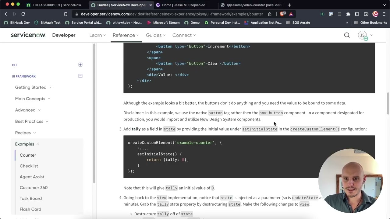 Developing a counter component with Next Experience