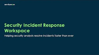 Security Incident Response Workspace Demo