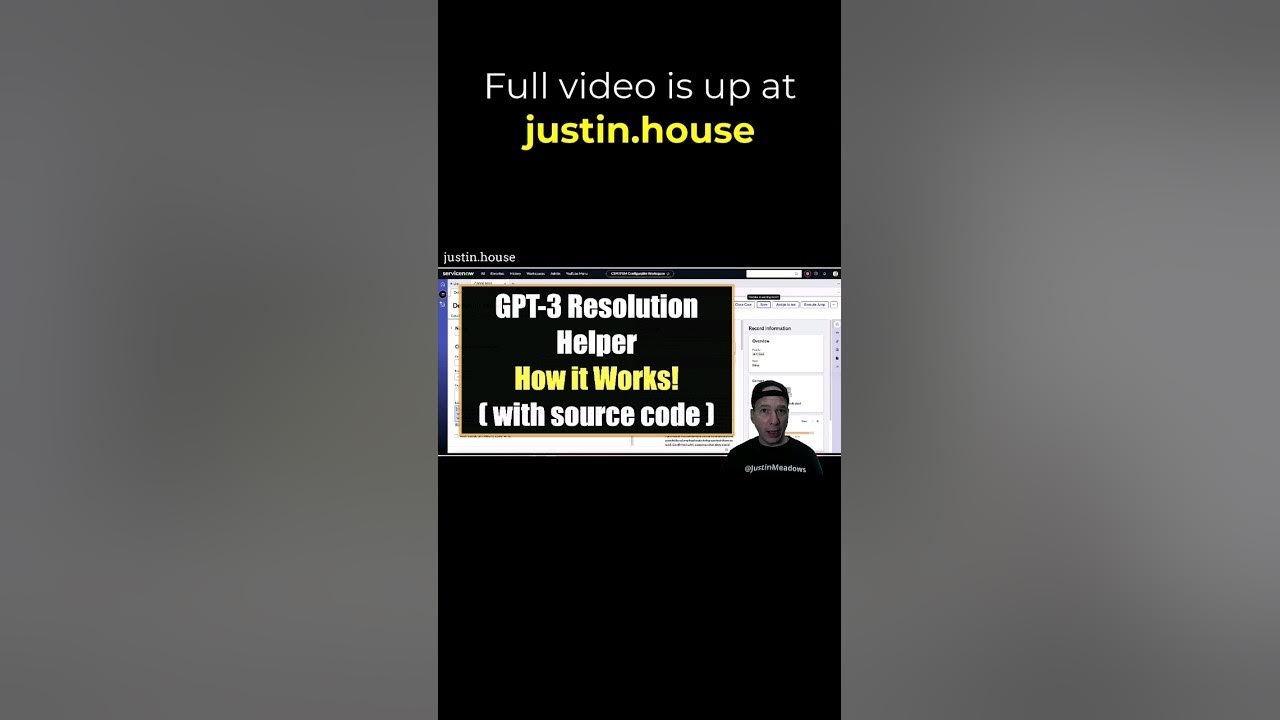 AI Incident and Case Resolution Helper -  How it Works - short #gpt3 #servicenow