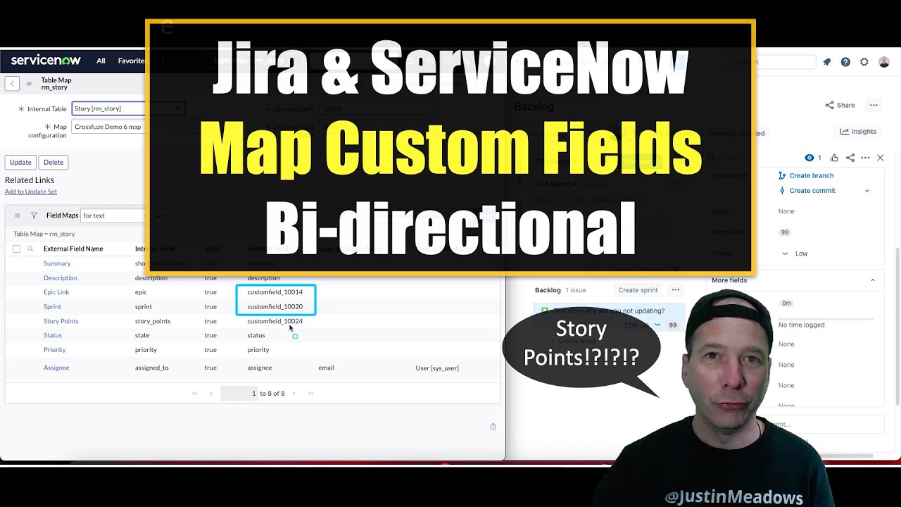 Jira & ServiceNow - Map Custom Fields - Bi-directional