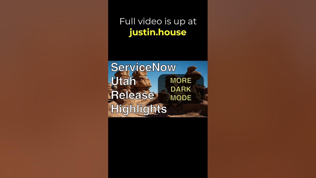 More Dark Mode in ServiceNow Utah - short #servicenow #utah #ui #darkmode