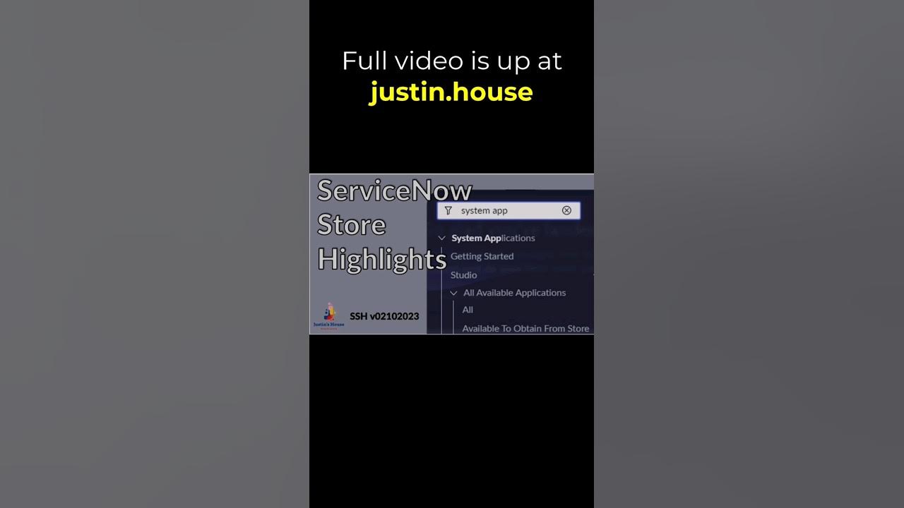 ServiceNow Store Highlights (SSH) v02102023 - short #servicenow #apps