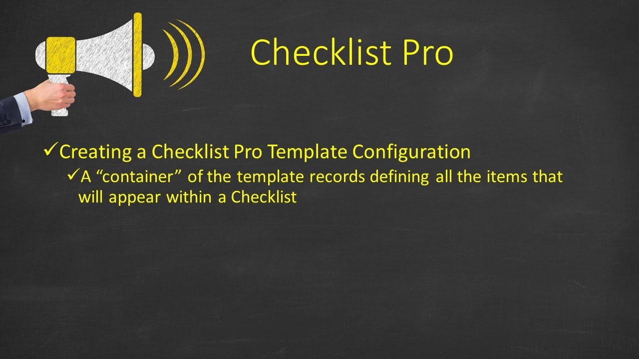 Creating Template Configurations in Checklist Pro