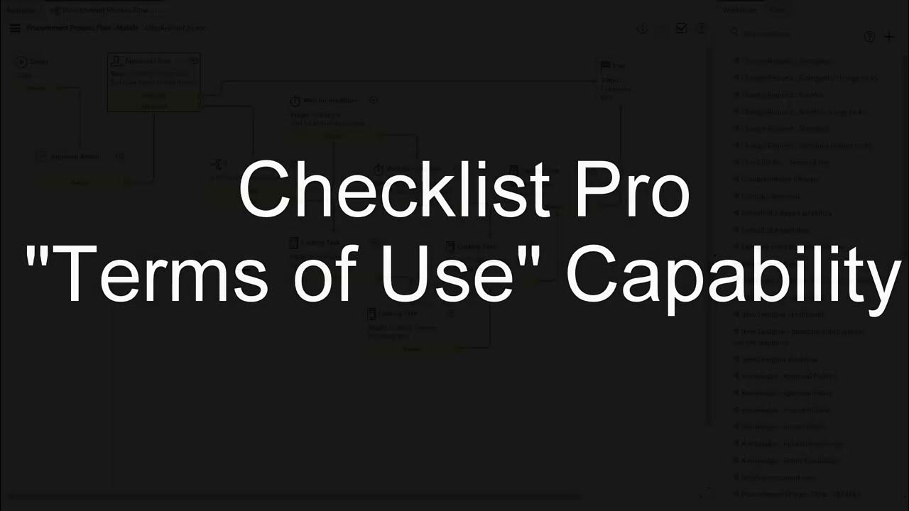 Checklist Pro - "Terms Of Use" Capability