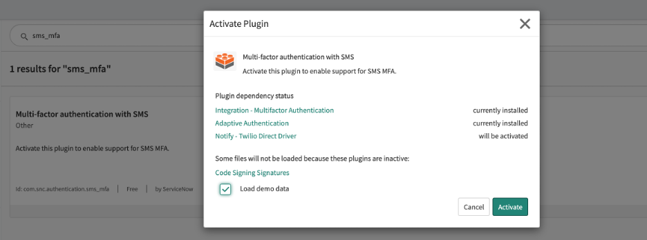 Multi-factor authentication with SMS OTP