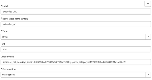 Usage of "CUSTOM WITH LABEL" variable type to display a styled/fancy URL