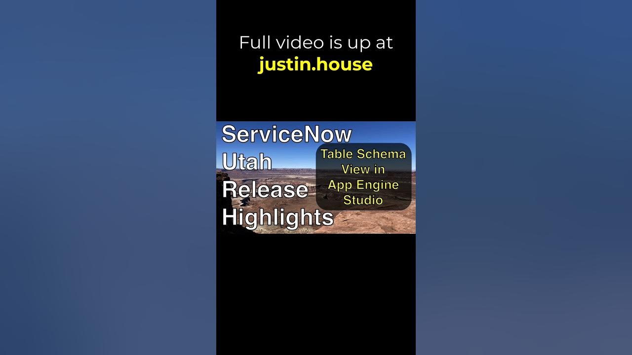New Table Schema View in App Engine Studio - short #servicenow #utah #appdevelopment #database