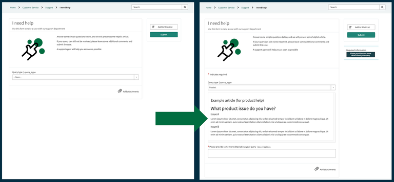 Embedded Knowledge Article in Catalog Item