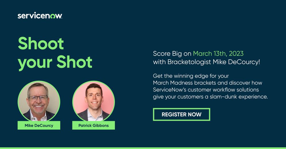 Join & Win! ServiceNow March Madness Webinar & Bracket Challenge on 3/13