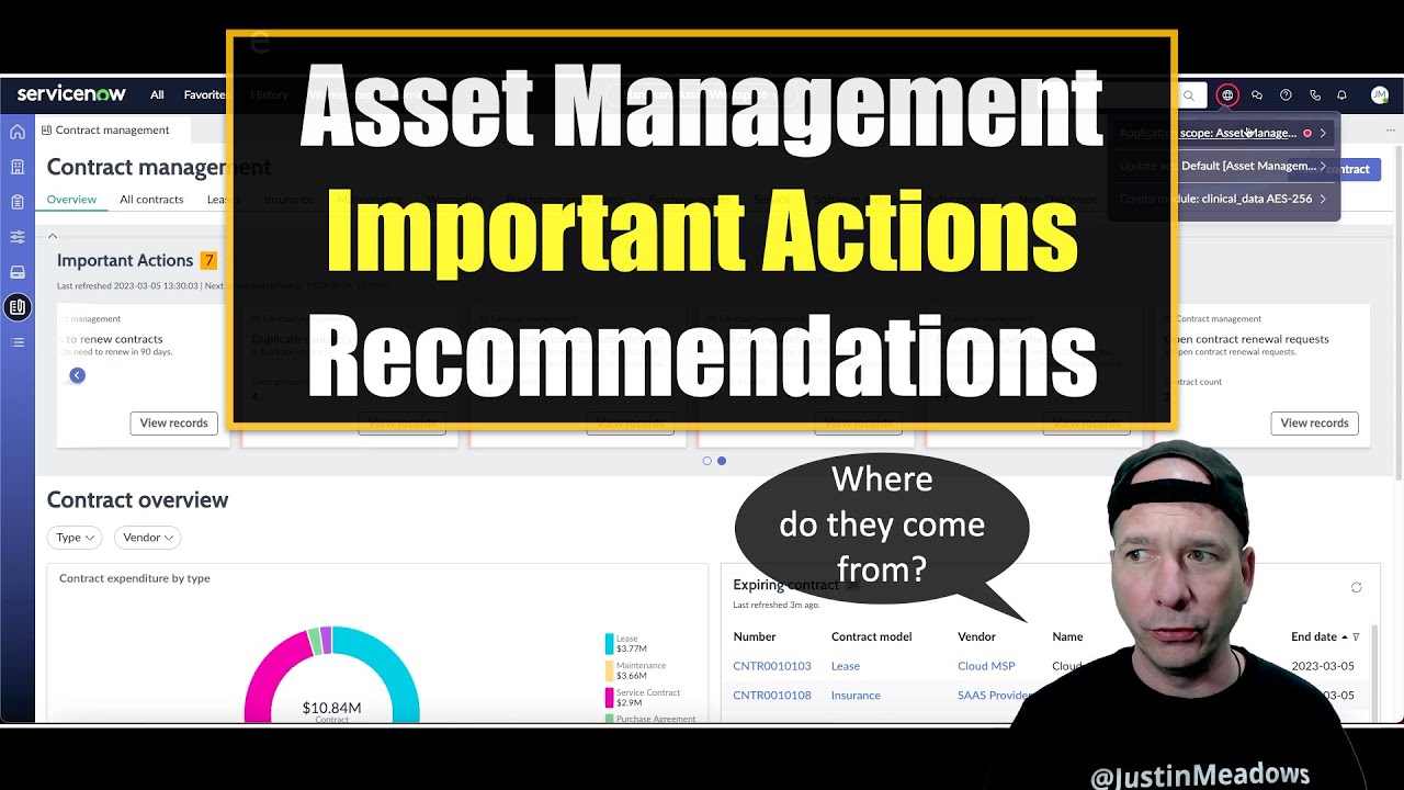 Asset Management Workspace Recommendations