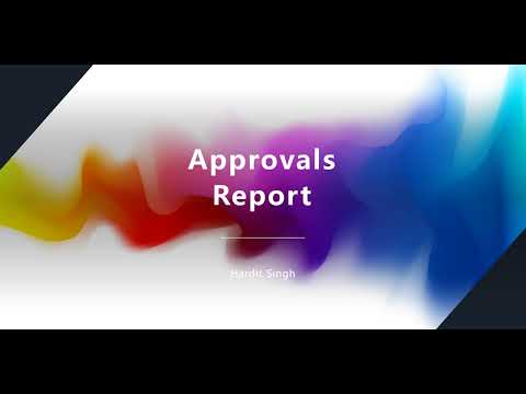 How to create Approval Reports?