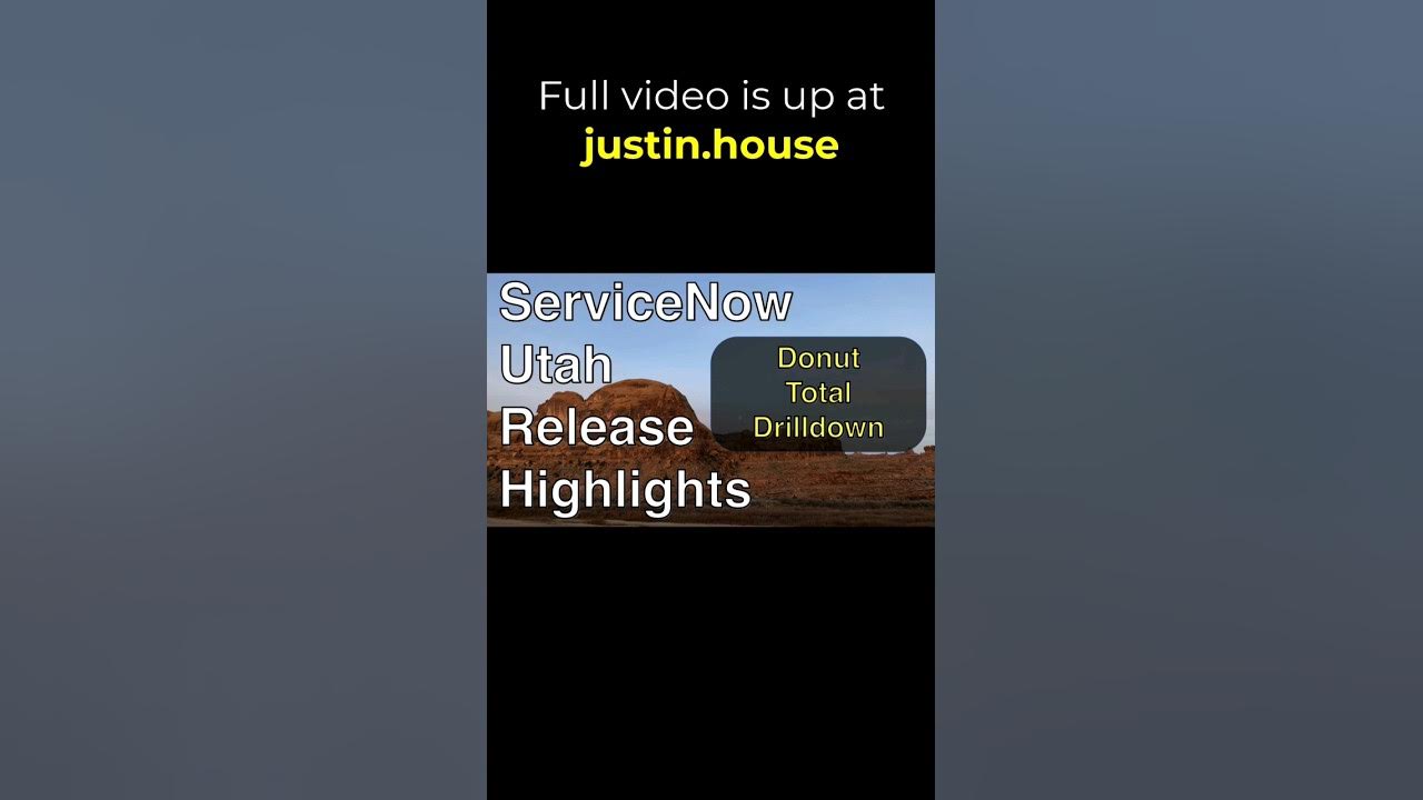 Donut Total Drilldown - short #servicenow #utah