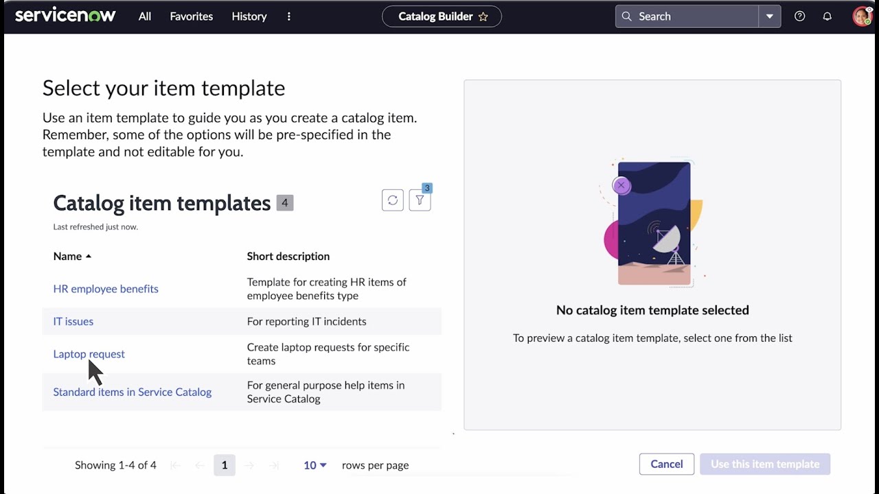 Catalog Builder | Define service fulfillment steps in catalog items