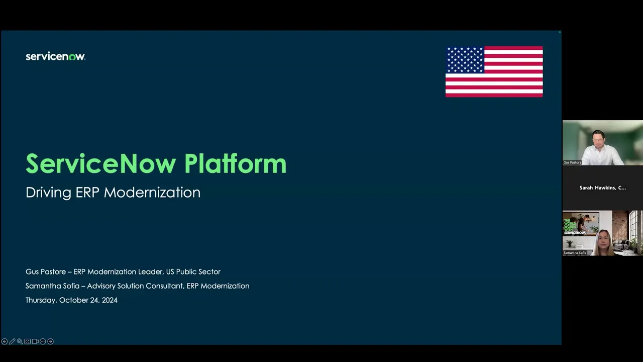 ServiceNow Federal Tech Talk - Modernizing ERP Systems Using the ServiceNow Platform